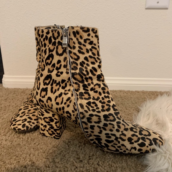 HALOGEN Alexa Boots Booties Leopard Cheetah Print - Picture 5 of 7